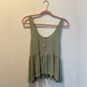 American Eagle brand tank top for women, size XS, green color.